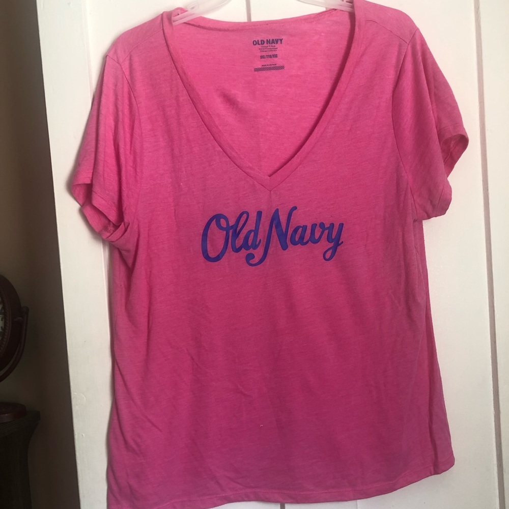 Old navy 2x pink v neck t shirt short sleeve